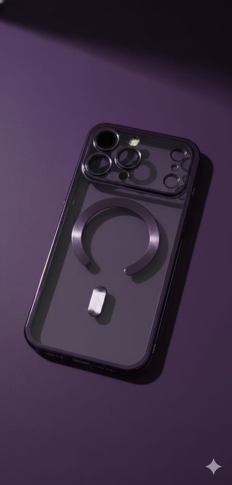 Custodia MagSafe trasparente di lusso per iPhone 17 Pro Max - Custodia protettiva sottile e antiurto,