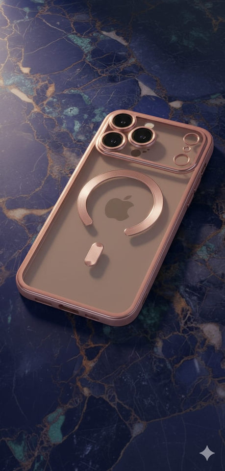 Custodia MagSafe trasparente di lusso per iPhone 17 Pro Max - Custodia protettiva sottile e antiurto,