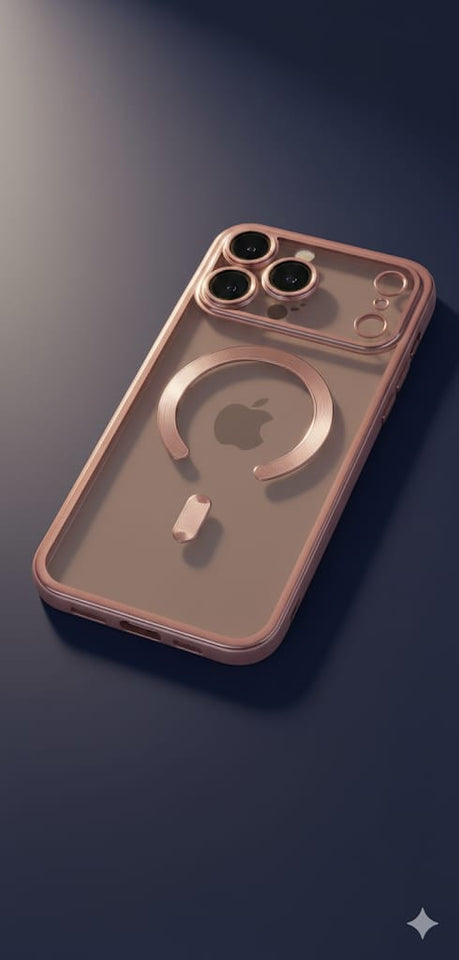 Custodia MagSafe trasparente di lusso per iPhone 17 Pro Max - Custodia protettiva sottile e antiurto,