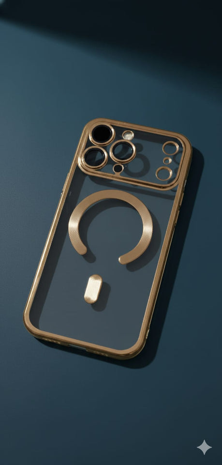 Custodia MagSafe trasparente di lusso per iPhone 17 Pro Max - Custodia protettiva sottile e antiurto,