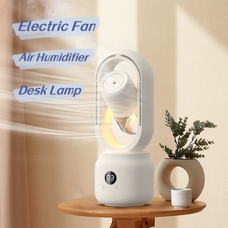 Ventilatore elettrico estivo raffreddato ad acqua, umidificatore portatile wireless, ricaricabile tramite USB, ventilatore senza pale, ventilatore da tavolo