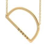 Collana con ciondolo a forma di lettera inglese in acciaio al titanio europeo da 26 pollici - Collana con ciondolo a forma di lettera