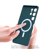 Per Samsung Galaxy S25 S24 S23 S22 S21 Note10 Plus S20 FE Note20 Ultra 5G Custodia magnetica antiurto protettiva posteriore Funda