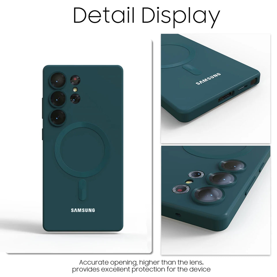 Per Samsung Galaxy S25 S24 S23 S22 S21 Note10 Plus S20 FE Note20 Ultra 5G Custodia magnetica antiurto protettiva posteriore Funda