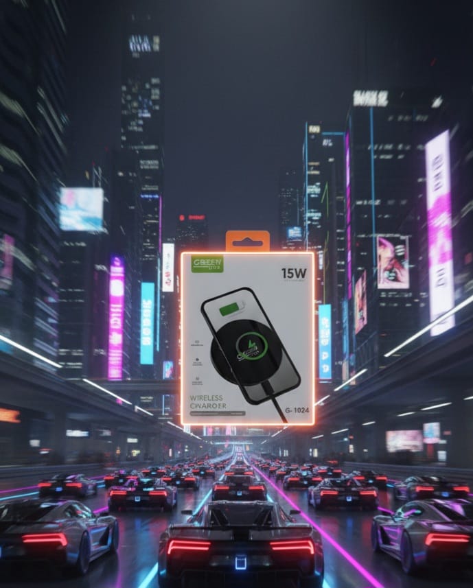 Supporto di ricarica wireless pieghevole veloce 2 in 1 verde da 15 W