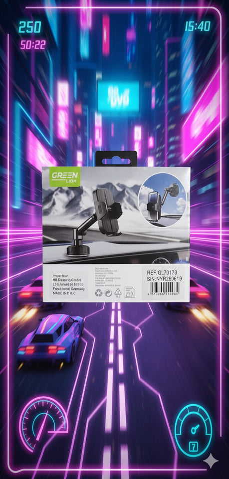 Supporto universale per telefono da auto Green Lion con ventosa a 360°