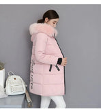 New Parka Women 2022 Winter Jacket Women Coat Hooded Outwear Female Parka Thick Waem Cotton Padded Fur collar Winter Basic Coats