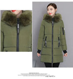 New Parka Women 2022 Winter Jacket Women Coat Hooded Outwear Female Parka Thick Waem Cotton Padded Fur collar Winter Basic Coats