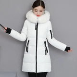 New Parka Women 2022 Winter Jacket Women Coat Hooded Outwear Female Parka Thick Waem Cotton Padded Fur collar Winter Basic Coats