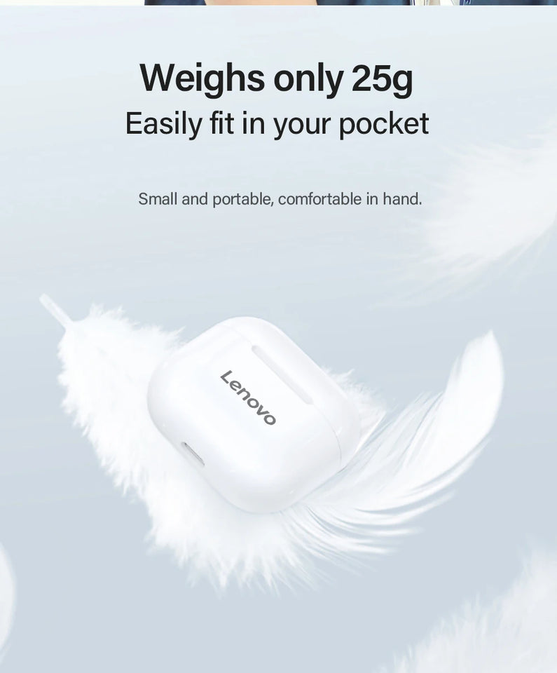 Cuffie wireless originali Lenovo LP40 TWS Bluetooth Auricolari Touch Control Cuffie sportive Auricolari stereo per telefono Android