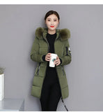 New Parka Women 2022 Winter Jacket Women Coat Hooded Outwear Female Parka Thick Waem Cotton Padded Fur collar Winter Basic Coats