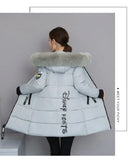 New Parka Women 2022 Winter Jacket Women Coat Hooded Outwear Female Parka Thick Waem Cotton Padded Fur collar Winter Basic Coats