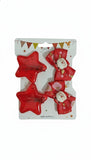 Set di accessori natalizi per bambini: fiocchi per capelli di Babbo Natale e occhiali a forma di stella rossa