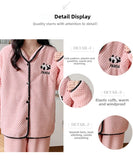 Camicia da notte premaman in flanella spessa, stile autunno inverno, cardigan per l'allattamento, manica lunga, pantaloni lunghi, calda camicia da notte per l'allattamento