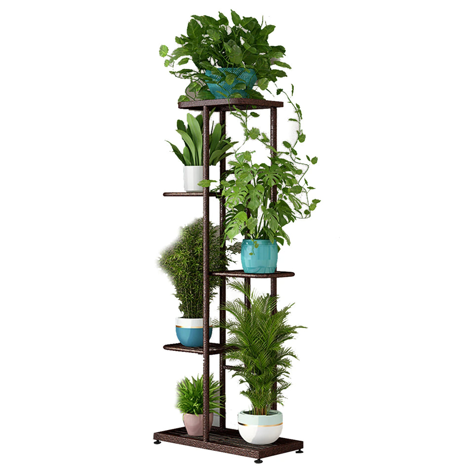 Espositore verticale a 5 strati per piante e fiori, da balcone, da giardino, bonsai, piante decorative, da collezione, vassoio per vasi di fiori
