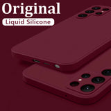 Case For Samsung Galaxy S24 S23 S22 S25 Ultra S24 FE A56 A55 A53 A54 A16 A17 5G S25 Edge Shockproof Liquid Silicone Phone Cover