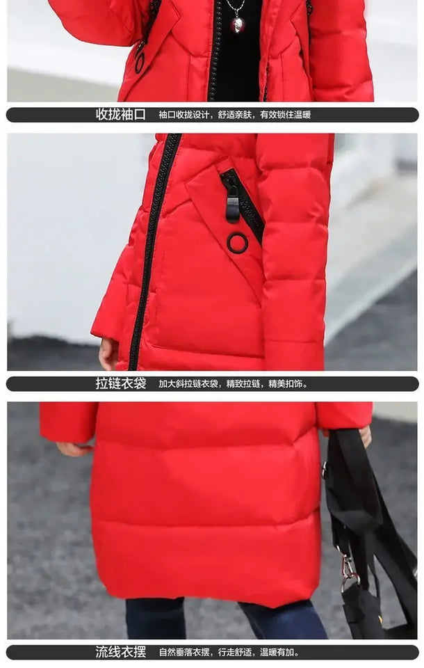 Girls Cotton Jacket Thickened Down Cotton Outerwear Children's Winter Coat Teen Clothes Girls 5 7 9 10 11 12 Years Parka Clothes