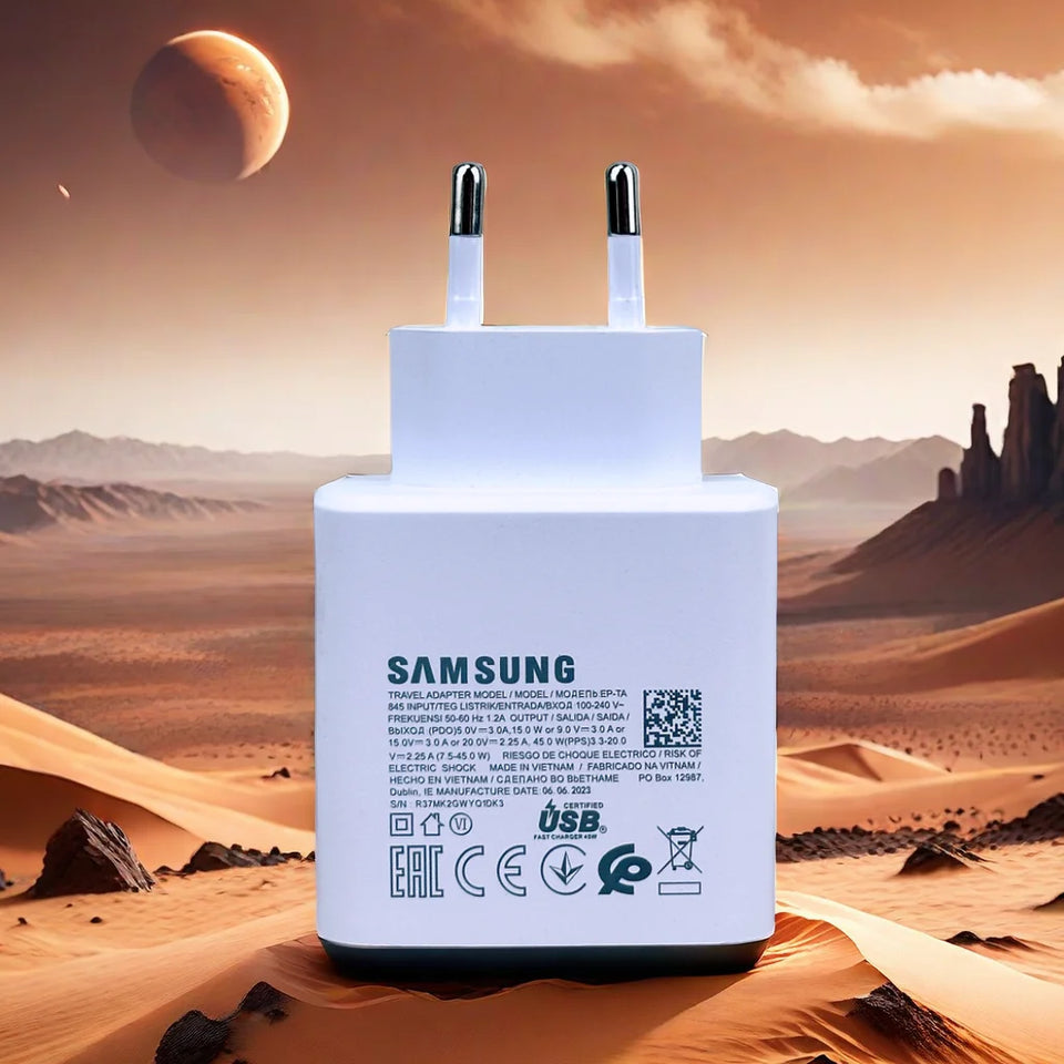 Caricabatterie originale Samsung 45W Super Fast Charge CERTIFICATO UE per Galaxy Z Fold 5 4 3 Flip 5 4 3 S23 S24 Ultra S20 S22 S21