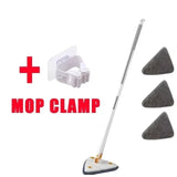 NEW Extended Triangle Mop 360 Twist Squeeze Wringing XType Window Glass Toilet Bathrrom Floor Wall Window Cleaning Mop