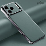 Custodia in pelle di lusso per iPhone 17 16 15 14 Pro Max Air 17Pro 16Pro con protezione completa dell'obiettivo e cover posteriore