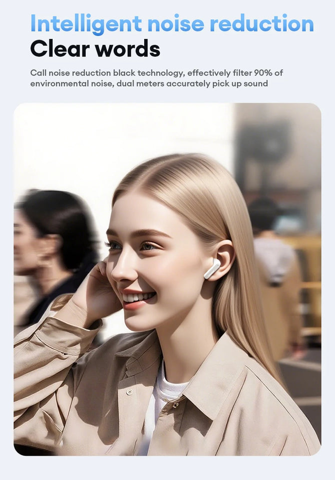 Nuovo auricolare Bluetooth wireless Lenovo LE209 con riduzione del rumore ANC, musica HiFi, cuffie Bluetooth, durata della batteria di 30 ore, cuffie da gioco