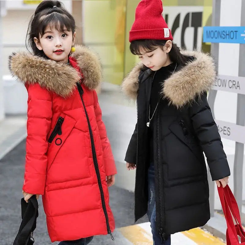 Girls Cotton Jacket Thickened Down Cotton Outerwear Children's Winter Coat Teen Clothes Girls 5 7 9 10 11 12 Years Parka Clothes