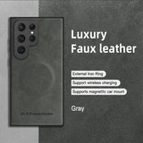 Custodia di lusso per Samsung Galaxy S24 S23 S22 Ultra Custodia in pelle e silicone per Samsung Galaxy S20 Plus S21 FE Custodia per telefono S25