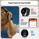 Zeblaze GTR 3 Pro Smartwatch con chiamata vocale, display AMOLED da 1,43", telaio in acciaio inossidabile 316L, smartwatch per il monitoraggio del fitness
