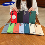 Luxury Liquid Silicone For Magsafe Magnetic Case Samsung Galaxy S26 S25 S24 S23 S22 Ultra Plus S21 FE Soft TPU Shockproof Cover