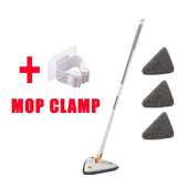 UNTIOR Telescopic Triangle Mop 360° Rotatable Spin Cleaning Mop Squeeze Wet and Dry Use Water Absorption Home Floor Tools