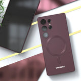 Magnetic mobile phone soft case For Samsung Galaxy S25 Ultra magsafe S25Ultra S25 S24 S23 S22 S21 S20 FE Plus Plusl Full Cover