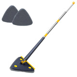 Triangle Mop 360 Rotatable Extendable Adjustable 110 Cm 2 in 1 With Squeegee Cleaning Mop For Tub Tile Floor Wall Deep Cleaning