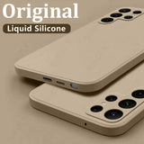 Case For Samsung Galaxy S24 S23 S22 S25 Ultra S24 FE A56 A55 A53 A54 A16 A17 5G S25 Edge Shockproof Liquid Silicone Phone Cover