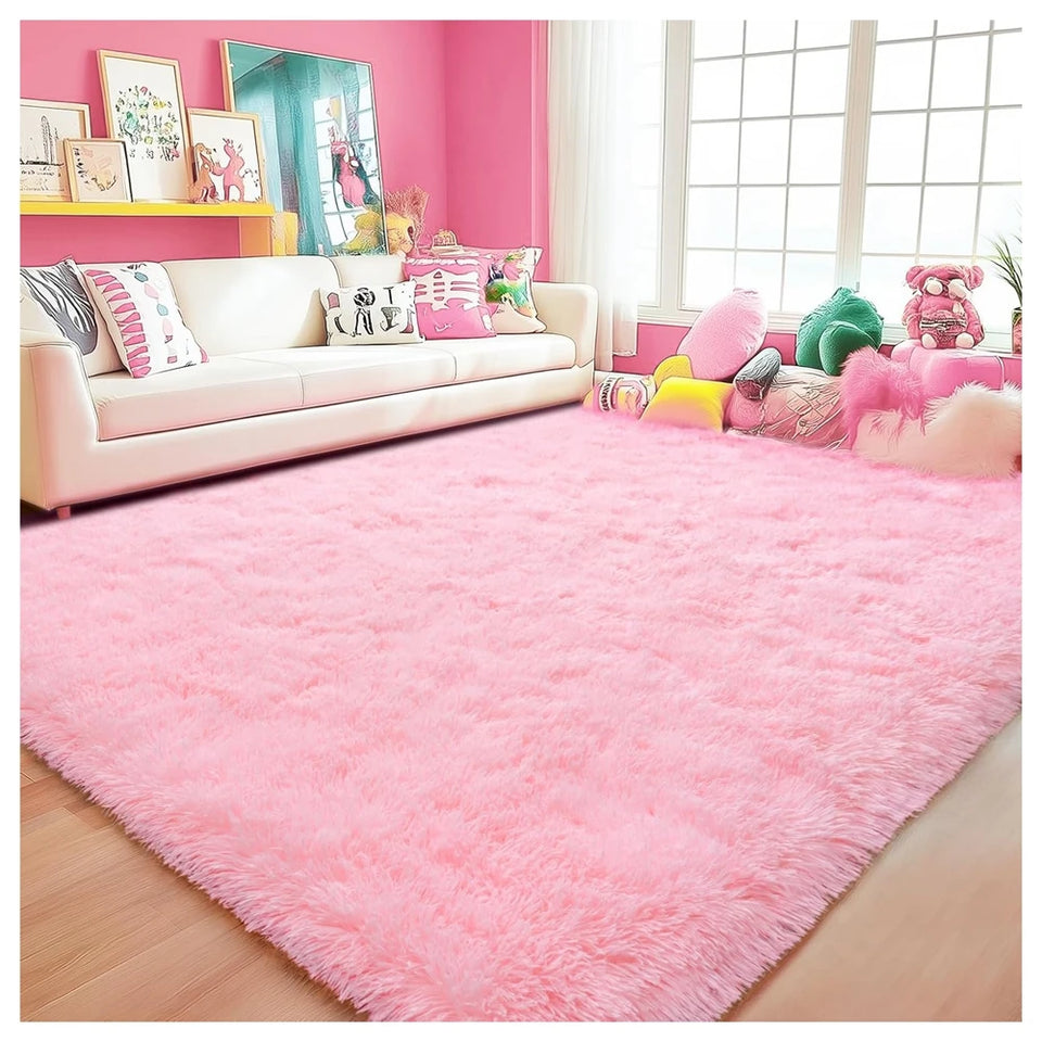 Tappeto lungo in peluche per soggiorno, divano, area tappeti, moderno, ultra morbido, soffice, tappetino da pavimento per camera da letto per bambini, tappetini da comodino, arredamento per la casa, grigio