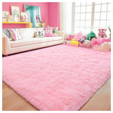 Tappeto lungo in peluche per soggiorno, divano, area tappeti, moderno, ultra morbido, soffice, tappetino da pavimento per camera da letto per bambini, tappetini da comodino, arredamento per la casa, grigio