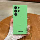 Luxury Liquid Silicone For Magsafe Magnetic Case Samsung Galaxy S26 S25 S24 S23 S22 Ultra Plus S21 FE Soft TPU Shockproof Cover