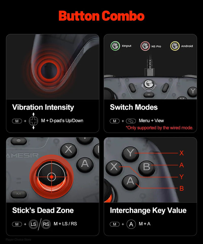 Gamesir Nova Lite Gamepads PC for Nintendo Switch 2 Controller Switch Steam Android iOS iPhone Controle Hall Effect Joystick