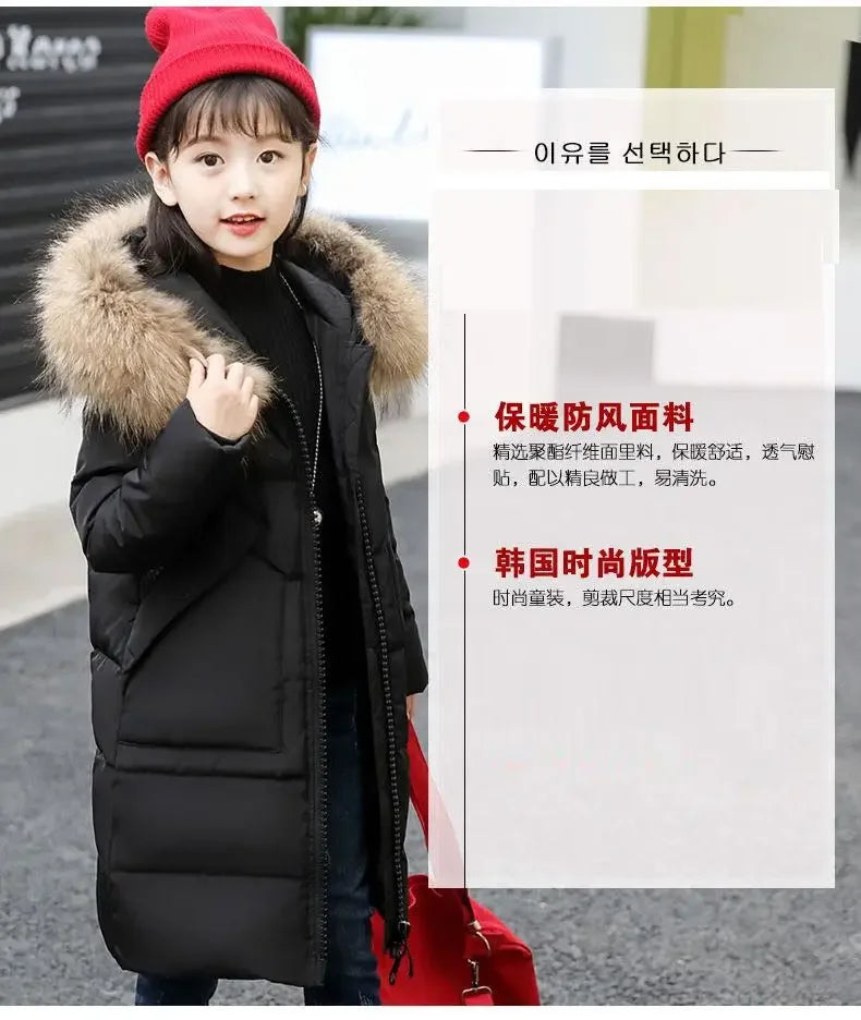 Girls Cotton Jacket Thickened Down Cotton Outerwear Children's Winter Coat Teen Clothes Girls 5 7 9 10 11 12 Years Parka Clothes