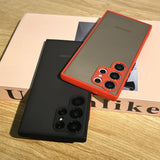 Aromr Shockproof Silicone Protect Case For Samsung Galaxy S24 S21 S22 S23 Plus S20 S21 FE S24 Ultra 5G Skin Feel Back Cover