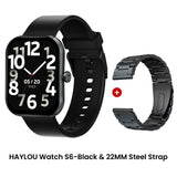 HAYLOU Watch S6 Smartwatch con display HD da 2,01", Bluetooth, chiamate vocali, IP68, impermeabile, monitoraggio del fitness