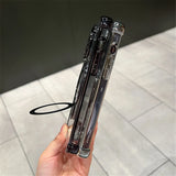 Supporto magnetico antiurto con placcatura di lusso per custodia trasparente Magsafe per iPhone 15 16 14 13 12 17 Pro Max con supporto e custodia