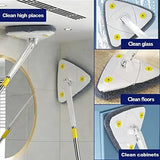 UNTIOR Telescopic Triangle Mop 360° Rotatable Spin Cleaning Mop Squeeze Wet and Dry Use Water Absorption Home Floor Tools