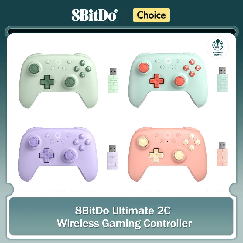 Controller di gioco wireless 8BitDo Ultimate 2C per PC, Windows 10, 11, Steam Deck, Raspberry Pi, accessori per gamepad Android