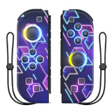 Gamepad For Nintendo Switch/OLED/Lite - RGB LED (L/R) Joypad , Turbo Dual Vibration Wireless Controller For NS Joycon