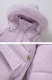 New 2025 Winter Girls' Thermal Insulated Down Jacket - Trendy Stylish Mid-Length Winter Coat for Kids, Warmth & Fashion Combo