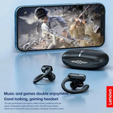 Cuffie wireless Lenovo XT80, auricolari Bluetooth 5.3, con microfono, controllo tramite pulsante, riduzione del rumore, ganci auricolari, cuffie impermeabili