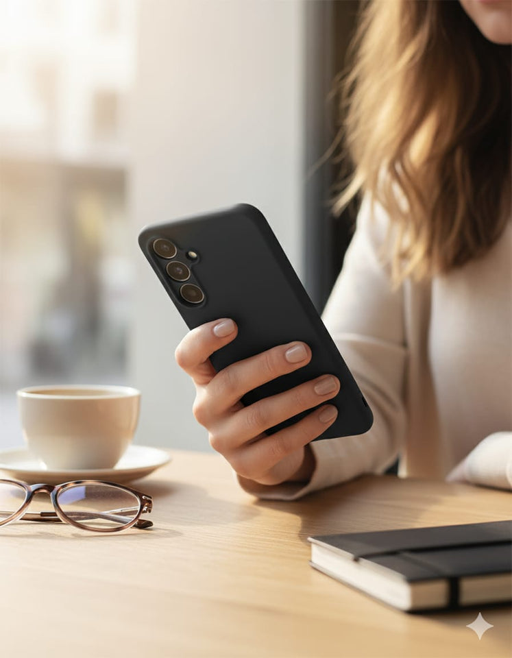 Custodia antiurto nera opaca per Samsung Galaxy S25 Ultra – Vestibilità sottile, protezione della fotocamera, copertura antigraffio