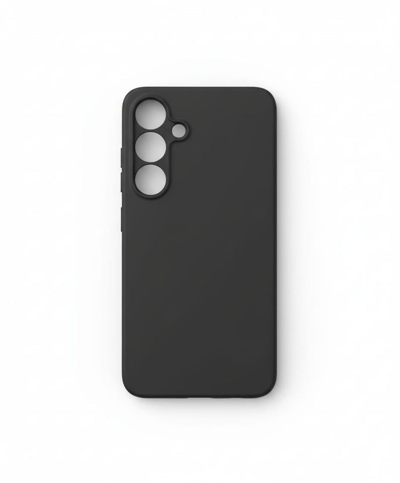 Custodia antiurto nera opaca per Samsung Galaxy S25 Slim Fit, protezione della fotocamera, copertura antigraffio