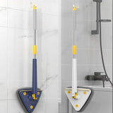 Triangle Mop 360 Rotatable Extendable Adjustable 110 Cm 2 in 1 With Squeegee Cleaning Mop For Tub Tile Floor Wall Deep Cleaning