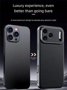 Custodia in pelle di lusso per iPhone 17 16 15 14 Pro Max Air 17Pro 16Pro con protezione completa dell'obiettivo e cover posteriore